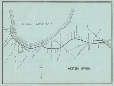 New York Central Western Division Map 1923