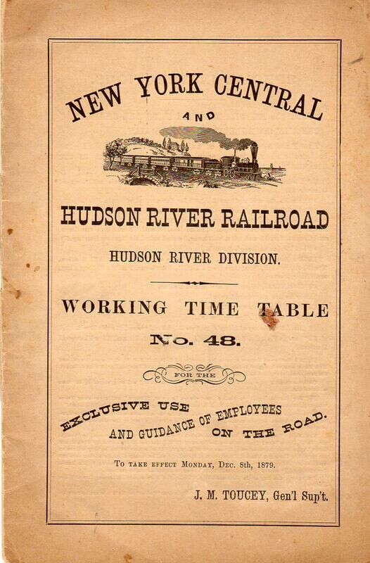 New York Central & Hudson River Hudson River Division 1879