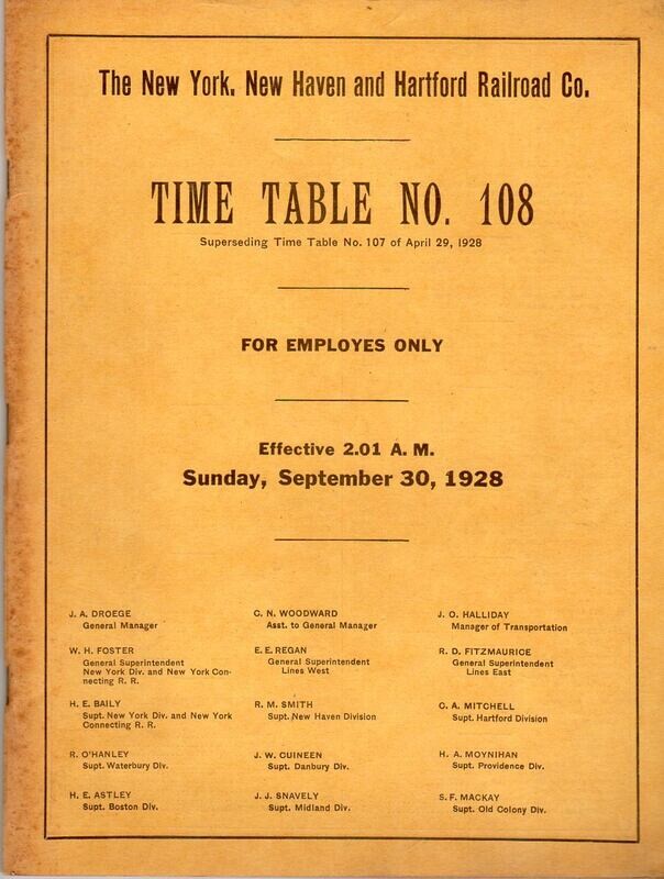New Haven Railroad 1928