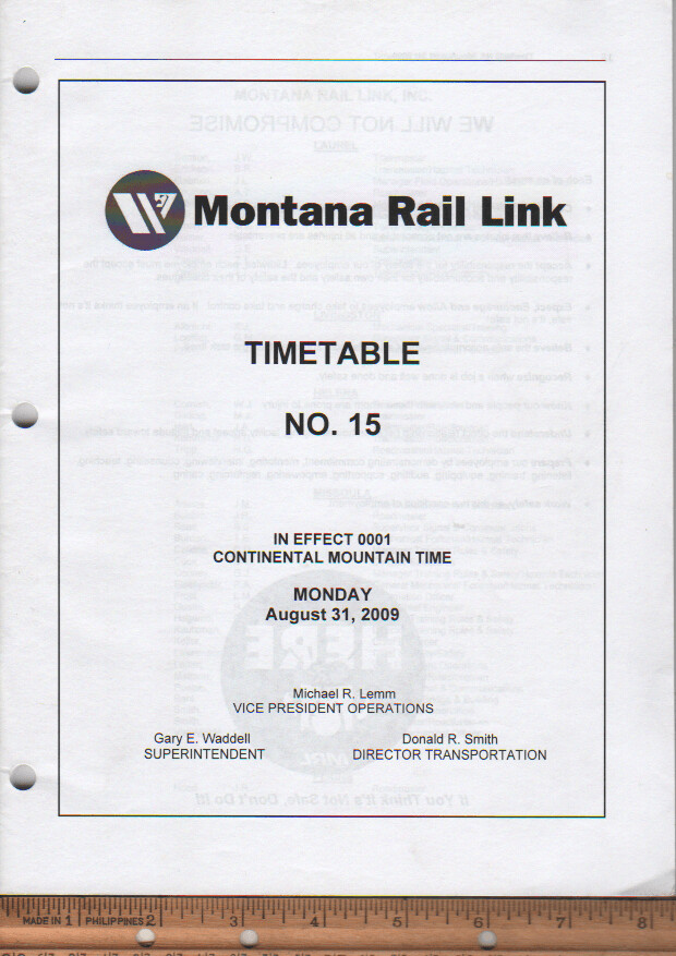 Montana Rail Link 2009
