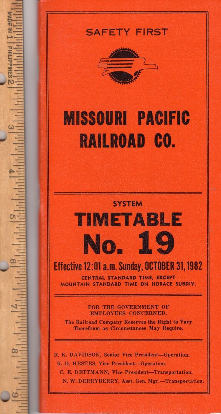 Missouri Pacific Railroad 1982