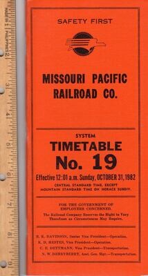 Missouri Pacific Railroad 1982