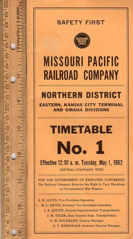 Missouri Pacific Northern District 1962