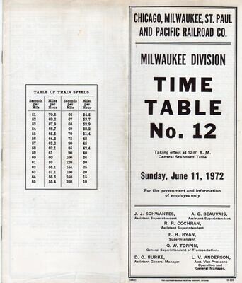 Milwaukee Road Milwaukee Division 1972
