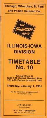 Milwaukee Road Illinois-Iowa Division 1981