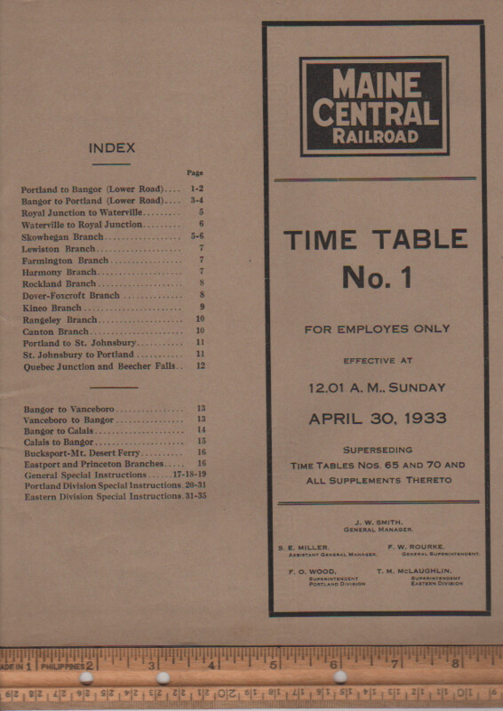 Maine Central Railroad 1933