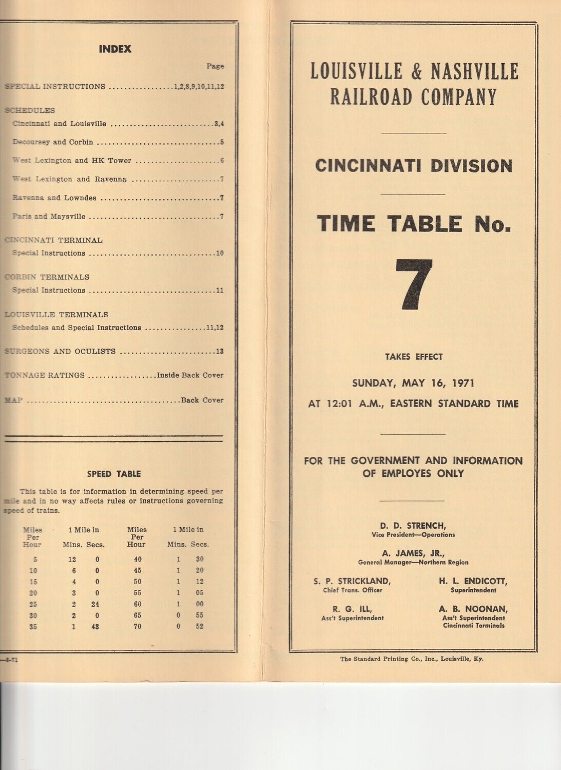 Louisville & Nashville Cincinnati Division 1971
