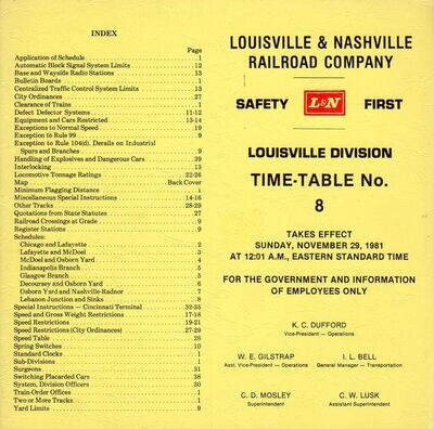 Louisville & Nashville Louisville Division 1981