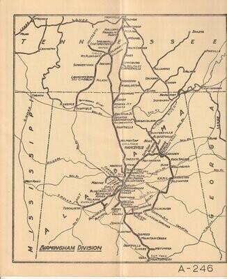 Louisville & Nashville Birmingham Division map 1971