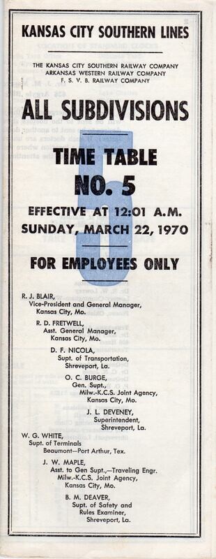 Kansas City Southern Railway 1970
