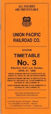 Union Pacific Railroad 1986