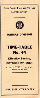 Union Pacific Kansas Division 1968