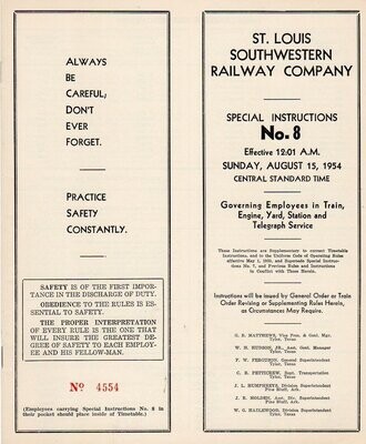 St. Louis Southwestern Railway 1954
