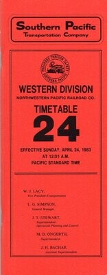 Southern Pacific Western Division 1983
