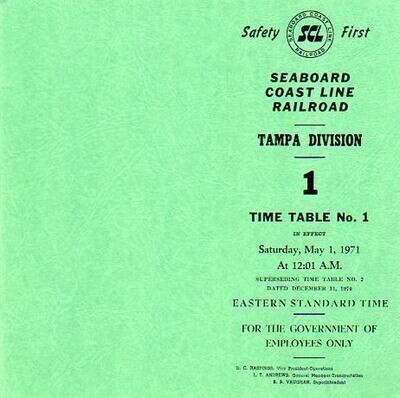 Seaboard Coast Line Tampa Division 1971