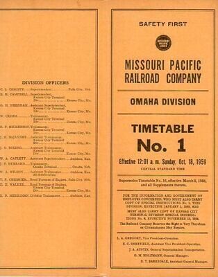Missouri Pacific Omaha Division 1959
