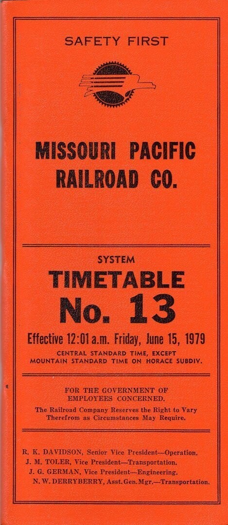 Missouri Pacific Railroad 1979