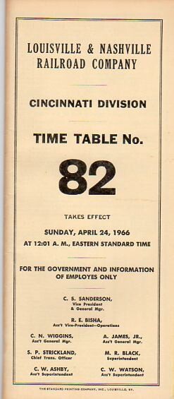 Louisville & Nashville Cincinnati Division 1966
