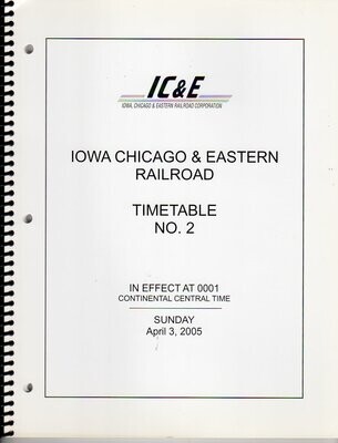 Iowa, Chicago & Eastern Railroad 2005