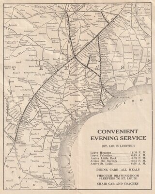 International & Great Northern Railroad Map 1921