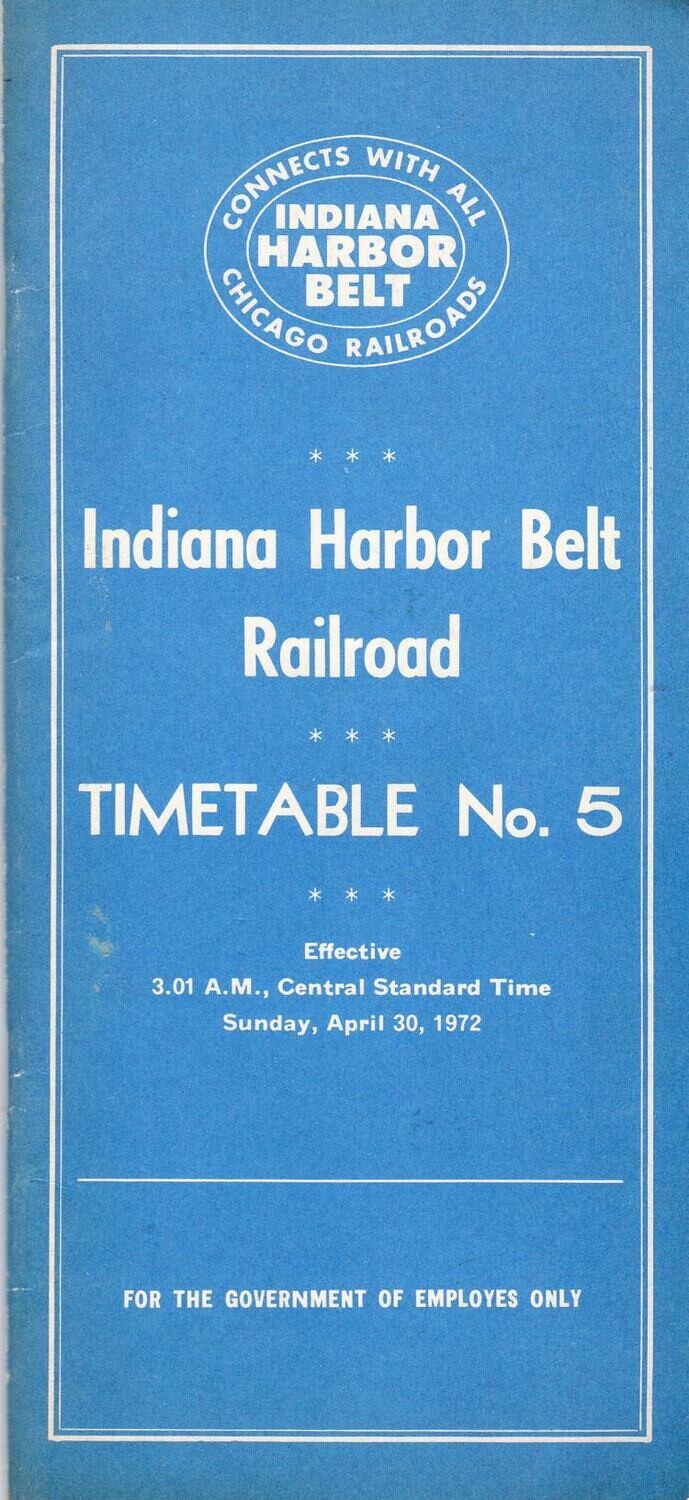 Indiana Harbor Belt Railroad 1972