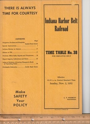 Indiana Harbor Belt Railroad 1952