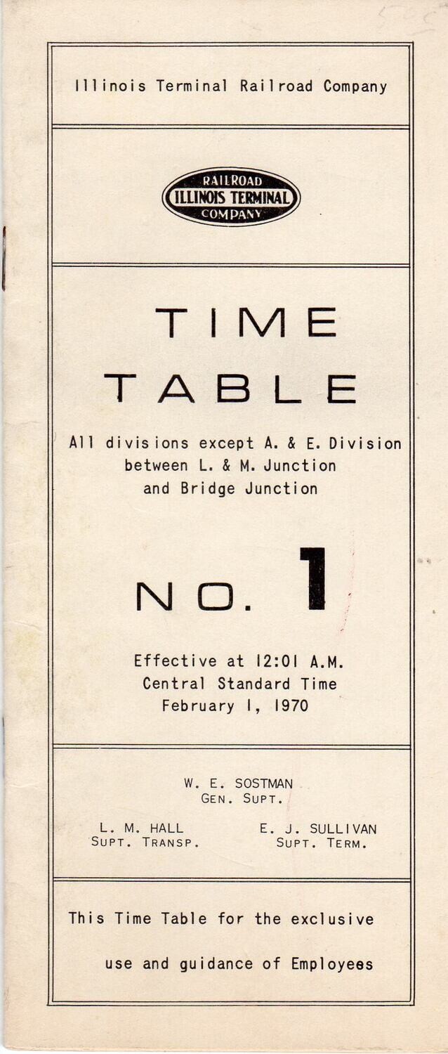 Illinois Terminal Railroad 1970