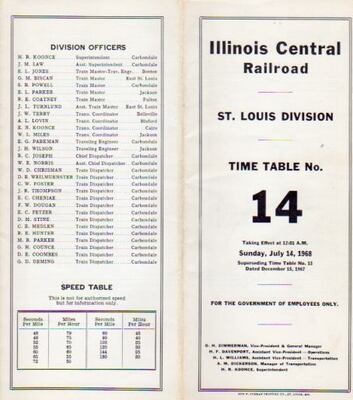 Illinois Central St. Louis Division 1968