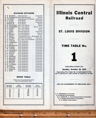 Illinois Central St. Louis Division 1959