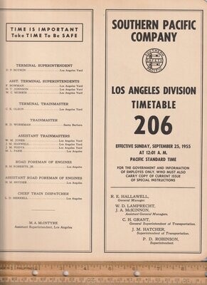 Southern Pacific Los Angeles Division 1955