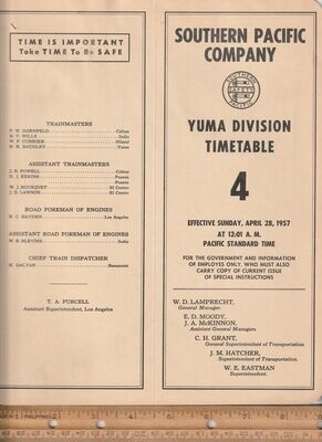 Southern Pacific Yuma Division 1957