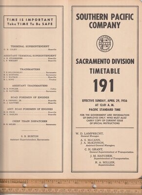 Southern Pacific Sacramento Division 1956