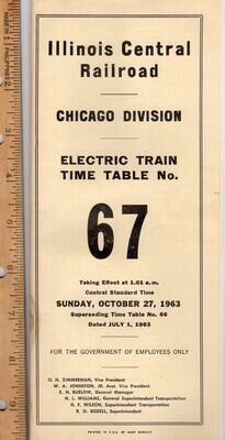 Illinois Central Chicago Division Electric Train 1963