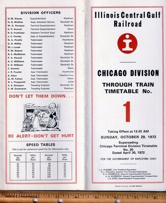 Illinois Central Gulf Chicago Division 1972