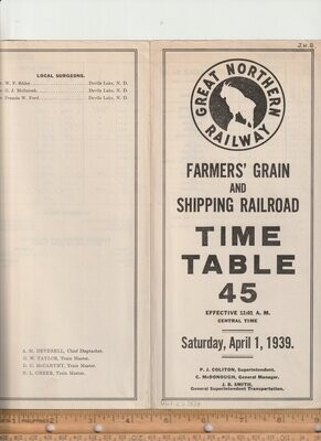 Great Northern Farmers' Grain and Shipping Railroad 1939