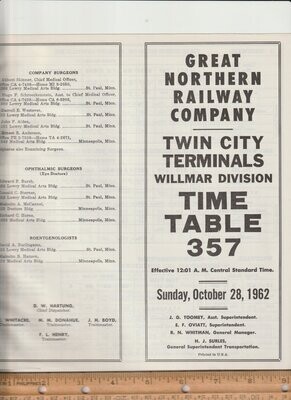 Great Northern Twin City Terminals 1962