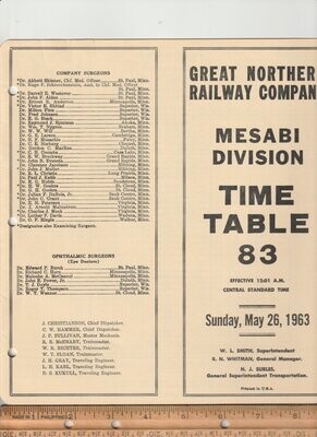 Great Northern Mesabi Division 1963