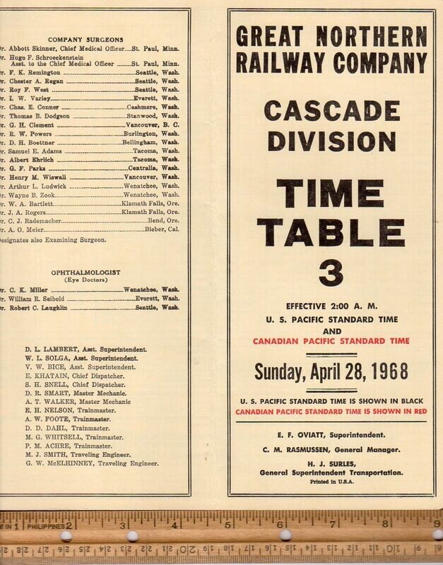 Great Northern Cascade Division 1968