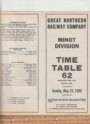 Great Northern Minot Division 1948
