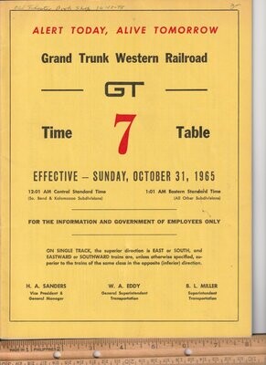 Grand Trunk Western Railroad 1965