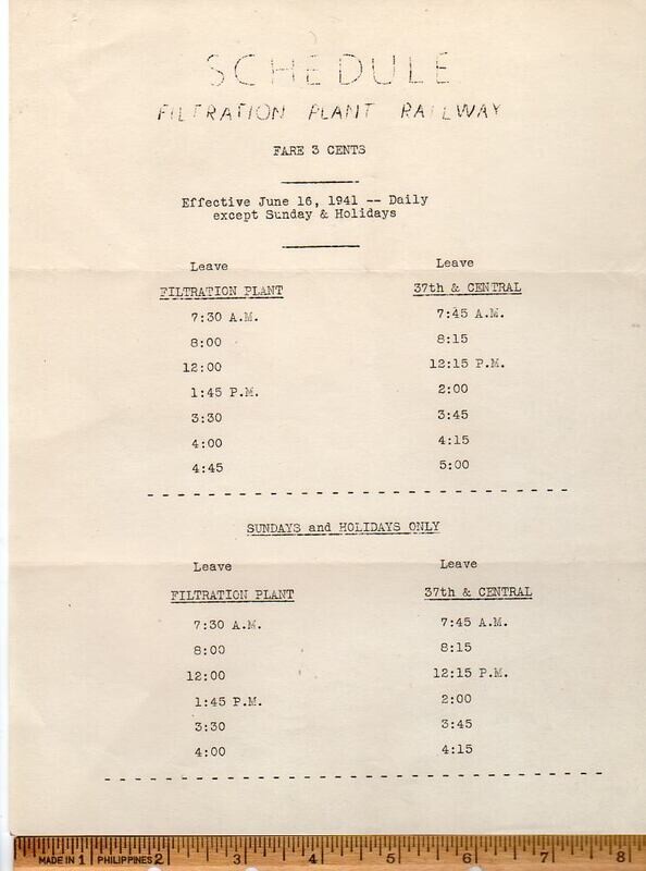 Filtration Plant Railway PTT 1941