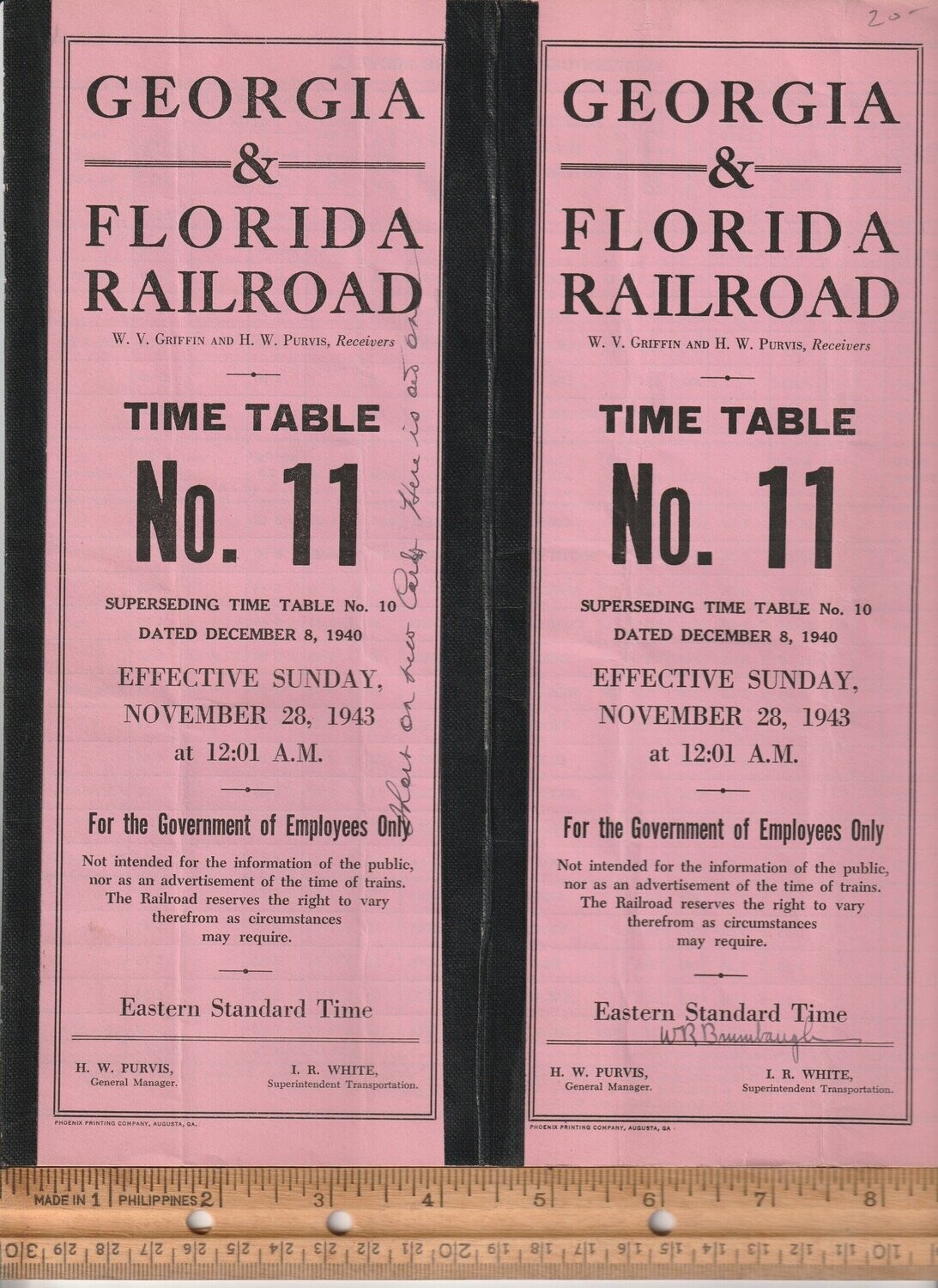 Georgia & Florida Railroad 1943