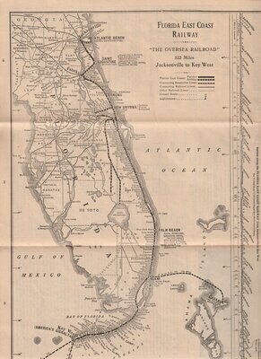 Florida East Coast Railway Map 1913