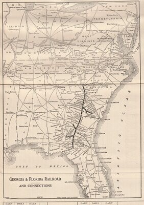 Georgia & Florida Railroad Map 1936