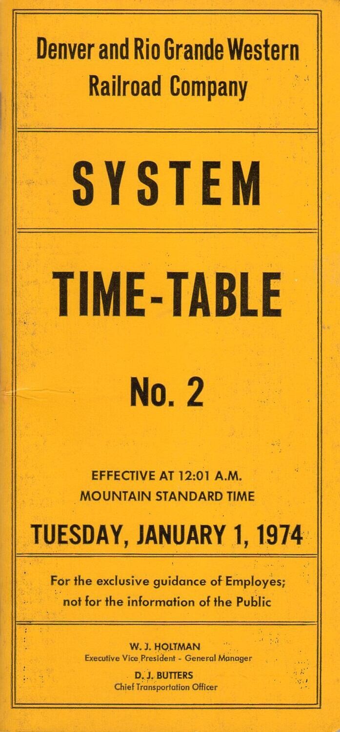 Denver and Rio Grande Western Railroad 1974