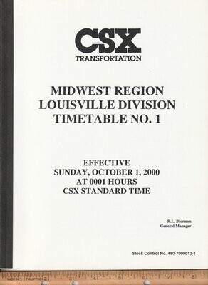 CSX Louisville Division 2000