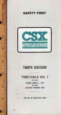 CSX Tampa Division 1987