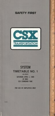 CSX Transportation System 1989