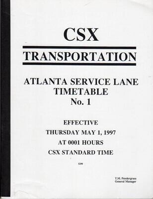 CSX Atlanta Service Lane 1997