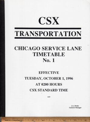 CSX Chicago Service Lane 1996